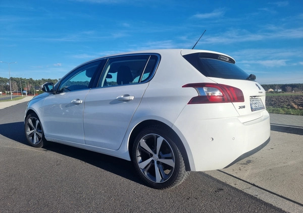 Peugeot 308 cena 43500 przebieg: 172000, rok produkcji 2017 z Mosina małe 232